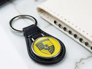 Porsche Sicherheits Schlüsselanhänger Hochwertig Metall Stil
